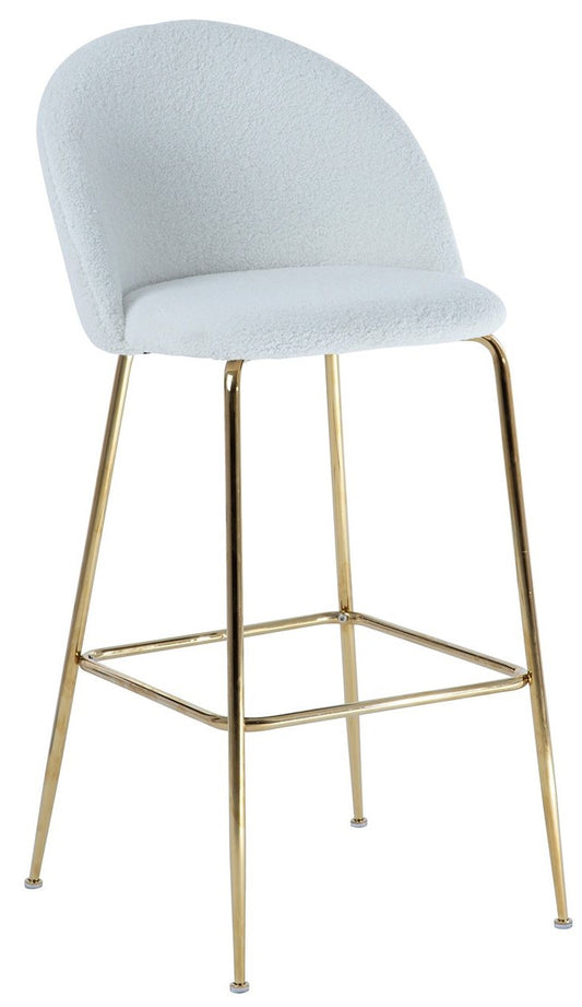 Bar Stool Beetle | size: Width: 52cm, Height: 105cm, Depth: 54cm | color: White | image: 1 | variant: 1012493