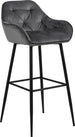 Bar Stool Brooke | size: Width: 55cm, Height: 103.5cm, Depth: 52cm | color: Gray | image: 1 | variant: 1005584