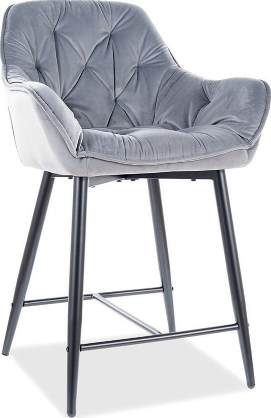 Bar Stool Cherry H-2 | size: Length: 56cm, Width: 56cm, Height: 86cm, Depth: 42cm | color: Gray | image: 1 | variant: 1005627