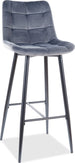 Bar Stool Chic H-1 | size: Length: 37cm, Width: 45cm, Height: 109cm, Depth: 37cm | color: Gray | image: 1 | variant: 1005632