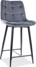Bar Stool Chic H-2 | size: Width: 45cm, Height: 92cm, Depth: 37cm | color: Gray | image: 1 | variant: 1005635