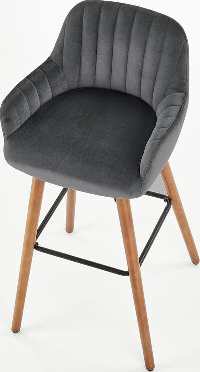 Bar Stool Cosenza | size: Length: 47cm, Width: 47cm, Height: 75-98cm, Depth: 49cm | color: Gray | image: 6 | variant: 1003046