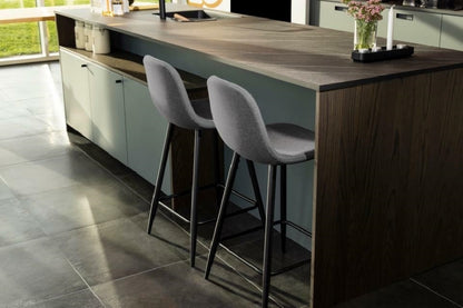 Bar Stool East Ferndale | size: Width: 43.5cm, Height: 91cm, Depth: 48.5cm | color: Gray | image: 6 | variant: 1005746