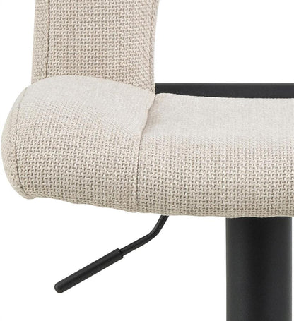 Bar Stool East Oslo | size: Width: 41.5cm, Height: 115cm, Depth: 52cm | color: Beige/Black | image: 5 | variant: 1005972