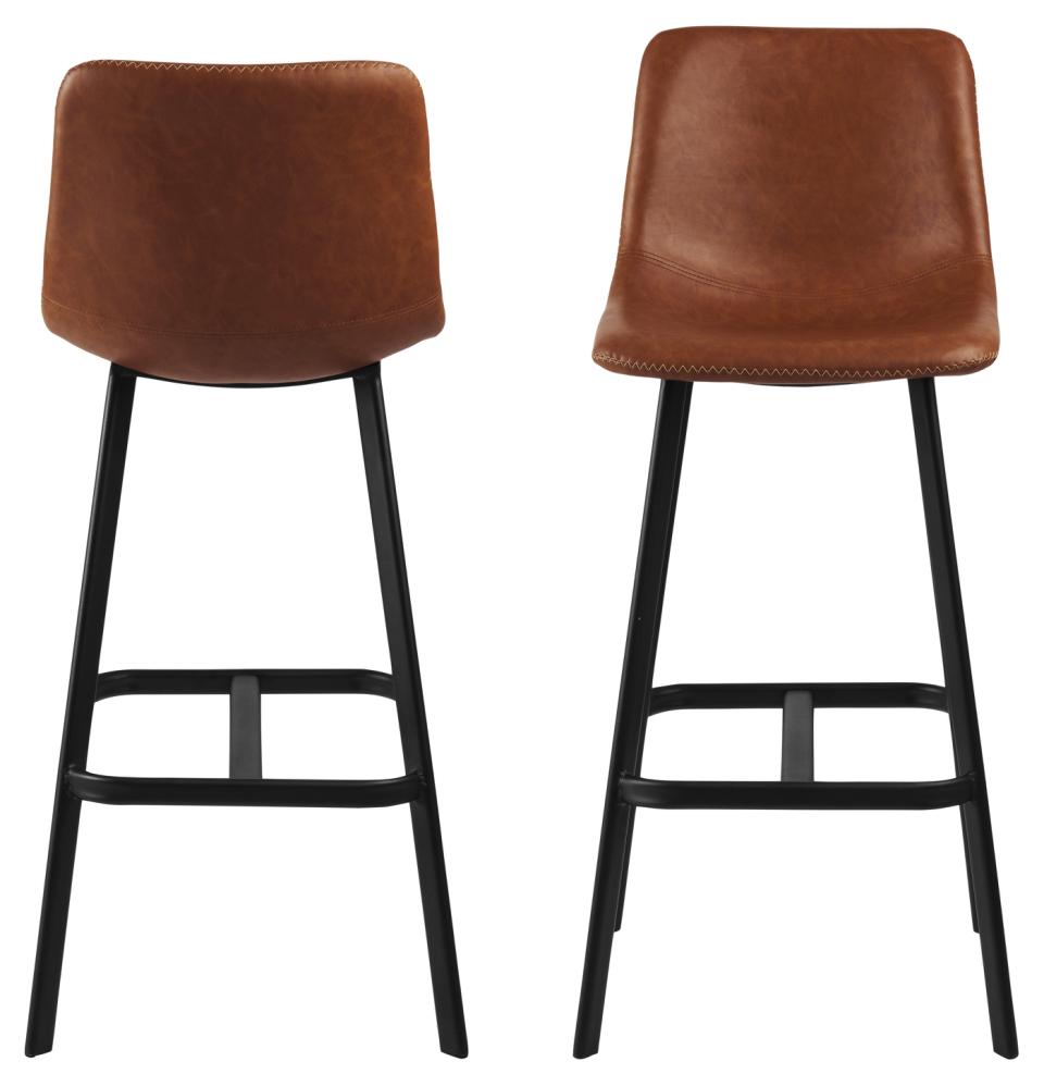 Bar Stool East Thun | size: Width: 46cm, Height: 103cm, Depth: 50cm | color: Brown/Black | image: 2 | variant: 1005742