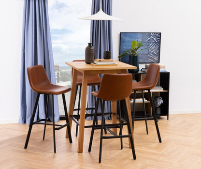 Bar Stool East Thun | size: Width: 46cm, Height: 103cm, Depth: 50cm | color: Brown/Black | image: 9 | variant: 1005742