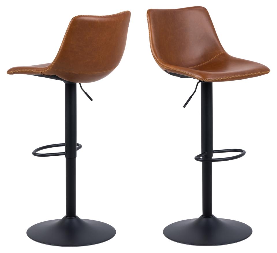 Bar Stool East Thun | size: Width: 47cm, Height: 110cm, Depth: 51cm | color: Brown/Black | image: 1 | variant: 1005741