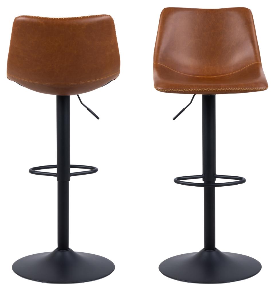 Bar Stool East Thun | size: Width: 47cm, Height: 110cm, Depth: 51cm | color: Brown/Black | image: 2 | variant: 1005741