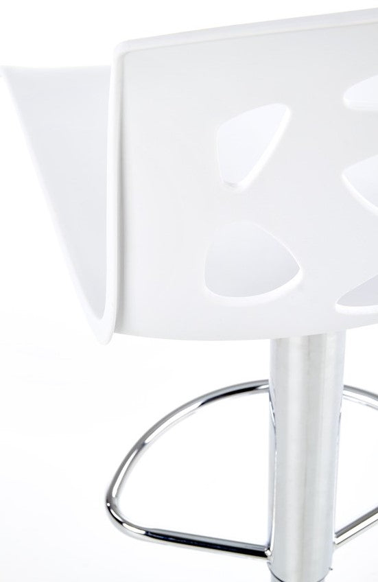 Bar Stool East Weymouth | size: Length: 36cm, Width: 37cm, Height: 83-105cm, Depth: 36cm | color: White | image: 3 | variant: 1007051
