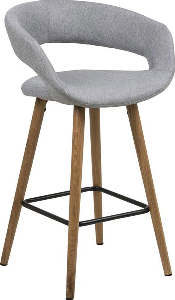 Bar Stool Grace 1 | size: Width: 55cm, Height: 98cm, Depth: 46.5cm | color: Gray | image: 1 | variant: 1012315