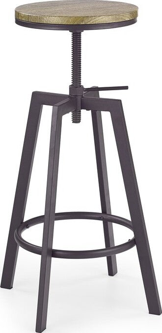 Bar Stool H64 | size: Length: 30cm, Width: 30cm, Height: 63-80cm, Depth: 30cm | color: Brown | image: 1 | variant: 1011596