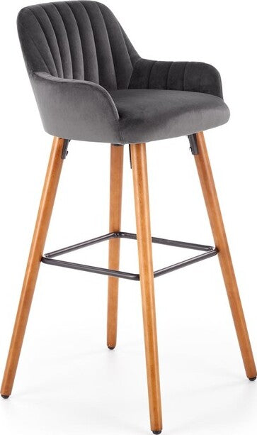 Bar Stool H93 | size: Length: 47cm, Width: 47cm, Height: 75-98cm, Depth: 49cm | color: Gray | image: 1 | variant: 1005542