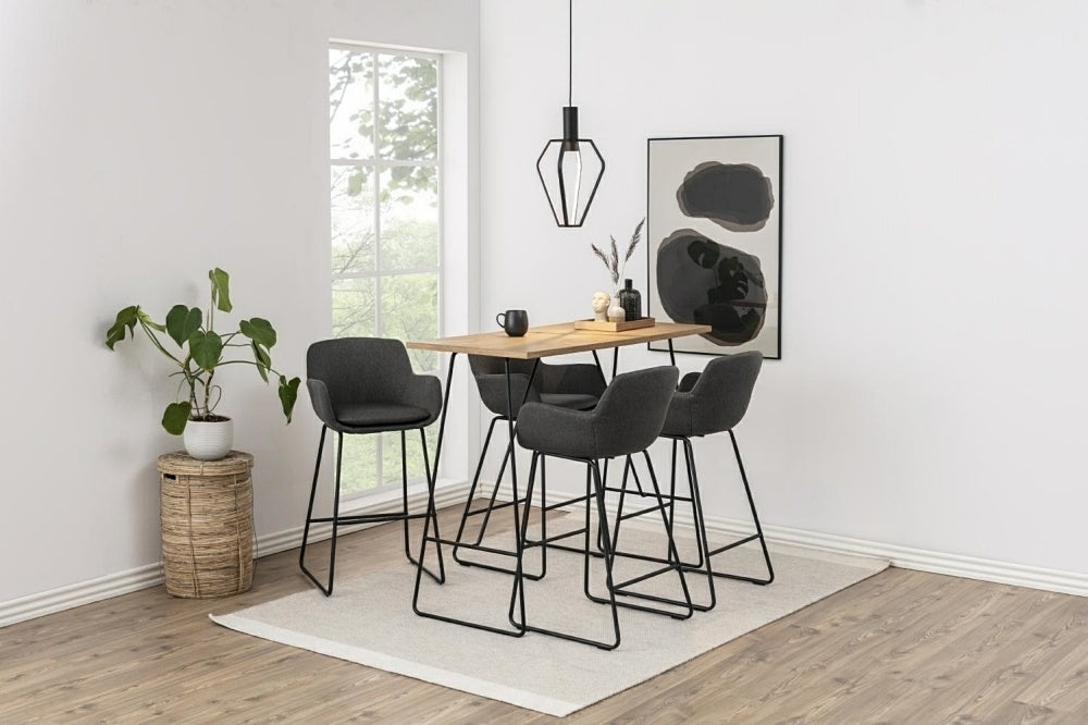 Bar Stool Jarrow | size: Width: 53cm, Height: 100cm, Depth: 52cm | color: Gray | image: 5 | variant: 1005740
