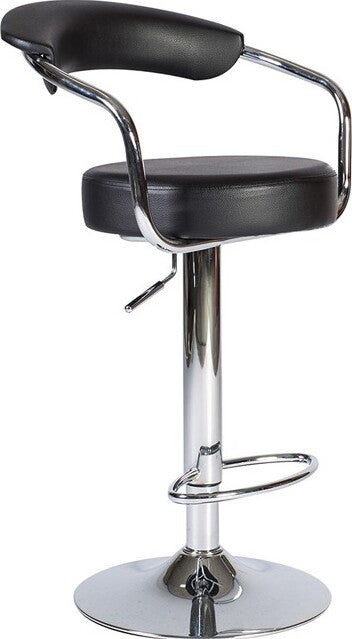 Bar Stool Leon | size: Length: 47cm, Width: 62cm, Height: 90-108cm, Depth: 62cm | color: Black | image: 1 | variant: 1011599