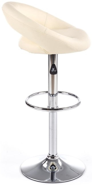 Bar Stool Potenza | size: Length: 46cm, Width: 54cm, Height: 80-102cm, Depth: 46cm | color: White | image: 2 | variant: 1003036