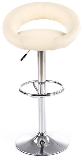 Bar Stool Potenza | size: Length: 46cm, Width: 54cm, Height: 80-102cm, Depth: 46cm | color: White | image: 3 | variant: 1003036