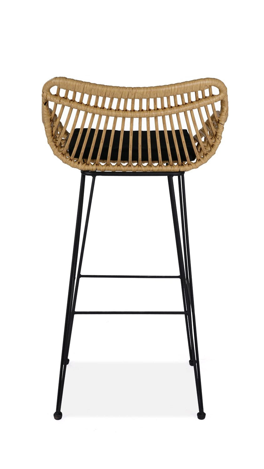 Bar Stool West Siauliai | size: Width: 54cm, Height: 99cm, Depth: 52cm | color: Beige/Black | image: 1 | variant: 1007575