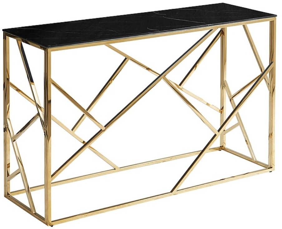 Bar Table Escada C II | size: Length: 40cm, Width: 120cm, Height: 78cm | color: Black/Gold | image: 0 | variant: 1007003