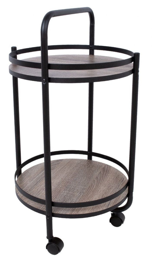 Bar Table Genova 1 | size: Length: 44cm, Width: 44cm, Height: 75cm, Diameter: 44cm | color: Brown/Black | image: 1 | variant: 1012086
