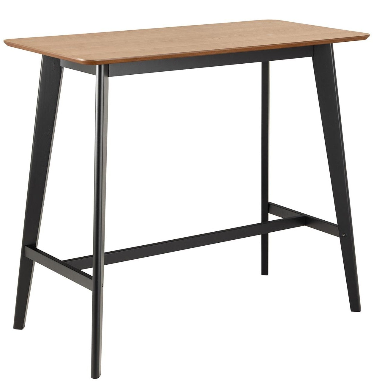 Bar Table Roxby | size: Length: 60cm, Width: 120cm, Height: 105cm | color: Black/Oak | image: 0 | variant: 1018035