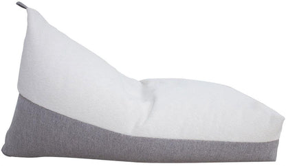 Bean Bag Ebbw Vale | size: Width: 80cm, Height: 130cm, Depth: 70cm | color: White/Grey | image: 2 | variant: 1001359