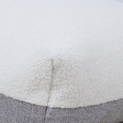 Bean Bag Ebbw Vale | size: Width: 80cm, Height: 130cm, Depth: 70cm | color: White/Grey | image: 3 | variant: 1001359
