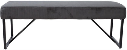 Bedroom Bench Abingdon | size: Length: 110cm, Width: 36cm, Height: 42cm | color: Gray | image: 2 | variant: 1000364