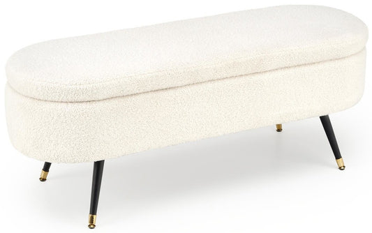 Bedroom Bench Aveiro | size: Length: 40cm, Width: 120cm, Height: 46cm | color: Beige | image: 0 | variant: 1016857
