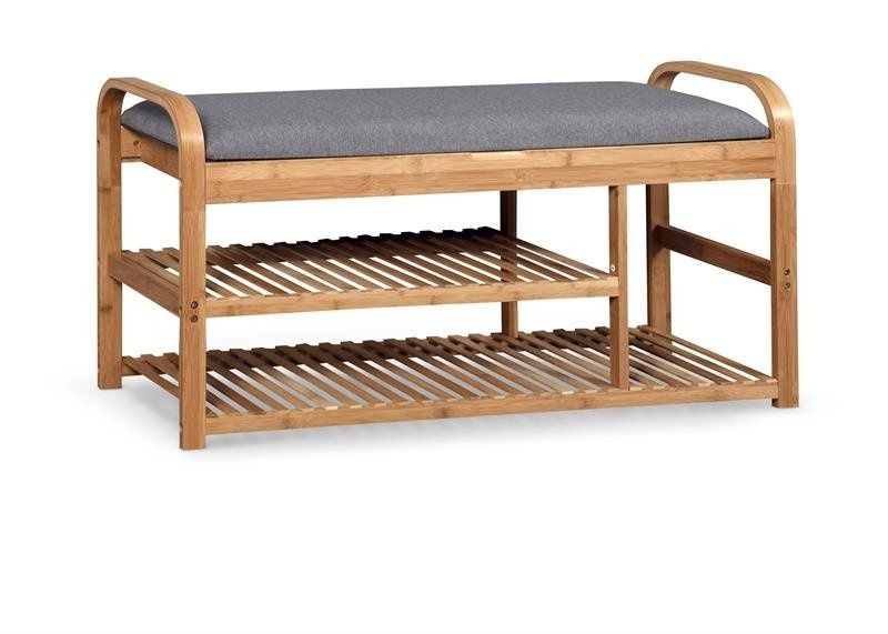 Bedroom Bench East Cesena | size: Width: 100cm, Height: 50cm, Depth: 33cm | color: Gray | image: 0 | variant: 1006629