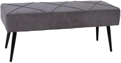 Bedroom Bench Wallingford | size: Length: 100cm, Width: 36cm, Height: 43cm | color: Gray | image: 1 | variant: 1000372
