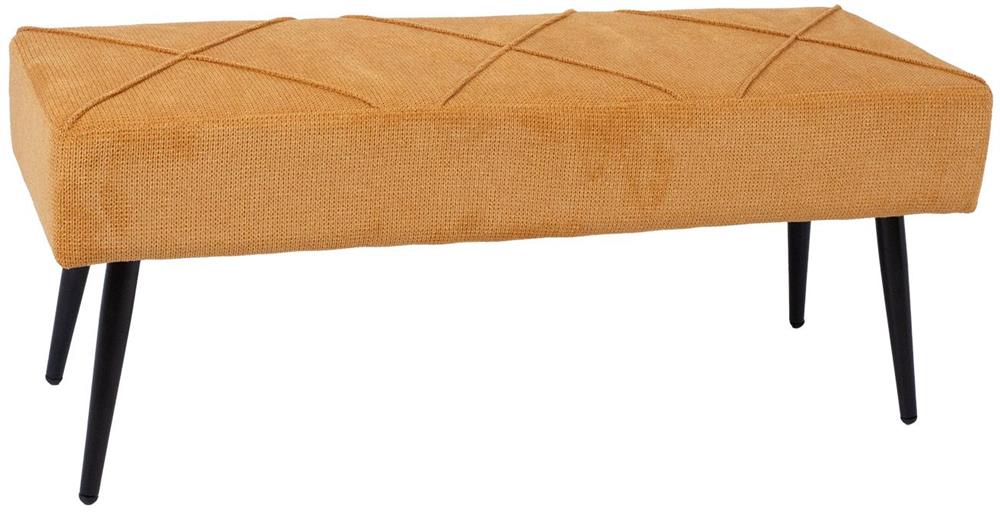 Bedroom Bench Wallingford | size: Length: 100cm, Width: 36cm, Height: 43cm | color: Yellow | image: 2 | variant: 1000370