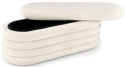 Bedroom Bench West Linkoping | size: Length: 42cm, Width: 105cm, Height: 42cm | color: Beige | image: 3 | variant: 1007485