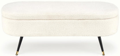 Bedroom Bench West Orebro | size: Length: 40cm, Width: 120cm, Height: 46cm | color: Beige | image: 2 | variant: 1007484