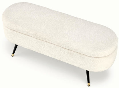 Bedroom Bench West Orebro | size: Length: 40cm, Width: 120cm, Height: 46cm | color: Beige | image: 4 | variant: 1007484
