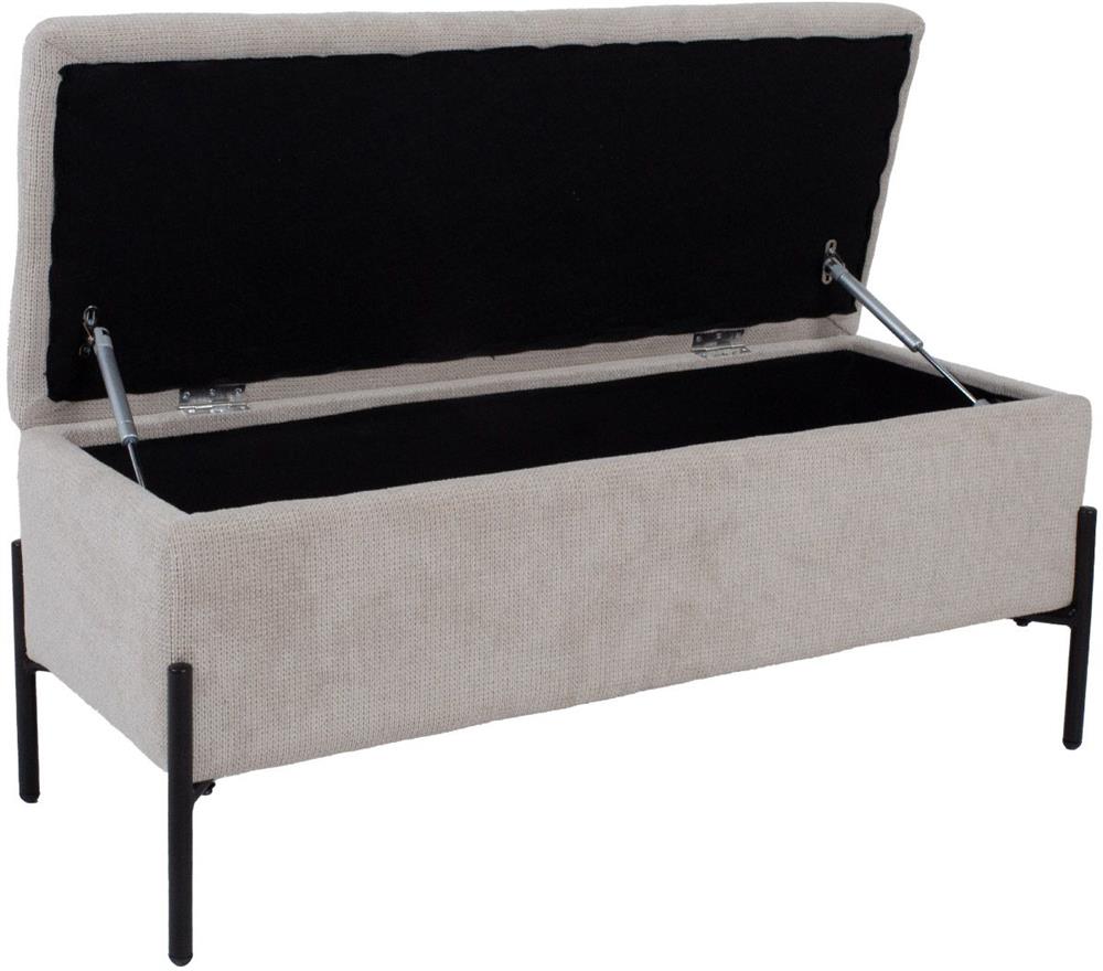Bedroom Bench Woodstock | size: Length: 95cm, Width: 35cm, Height: 41cm | color: Beige | image: 2 | variant: 1000360
