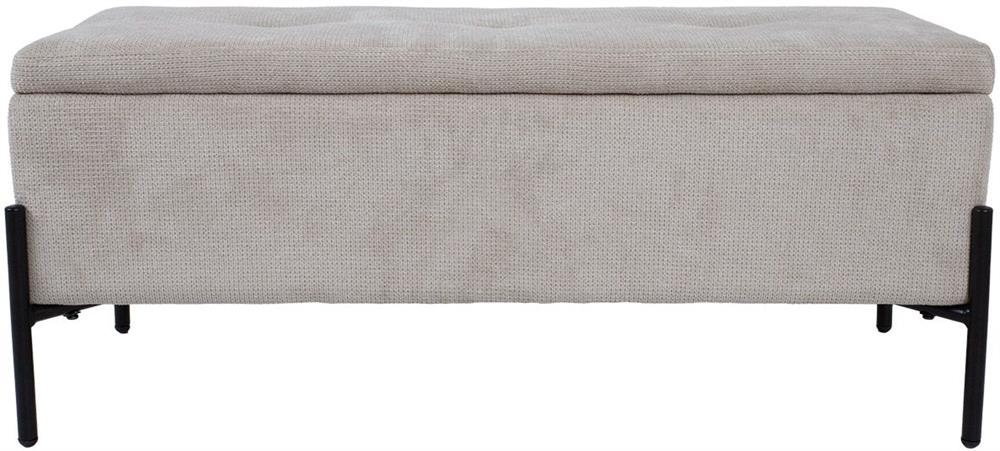 Bedroom Bench Woodstock | size: Length: 95cm, Width: 35cm, Height: 41cm | color: Beige | image: 4 | variant: 1000360