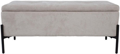 Bedroom Bench Woodstock | size: Length: 95cm, Width: 35cm, Height: 41cm | color: Beige | image: 4 | variant: 1000360