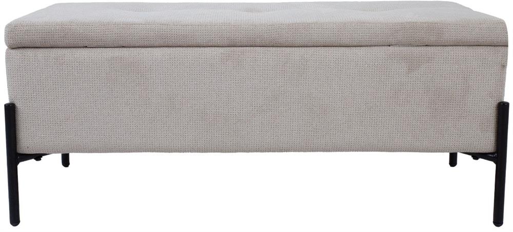 Bedroom Bench Woodstock | size: Length: 95cm, Width: 35cm, Height: 41cm | color: Beige | image: 6 | variant: 1000360