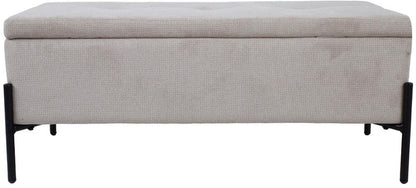 Bedroom Bench Woodstock | size: Length: 95cm, Width: 35cm, Height: 41cm | color: Beige | image: 6 | variant: 1000360