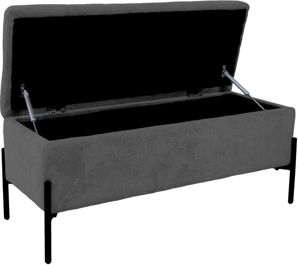 Bedroom Bench Woodstock | size: Length: 95cm, Width: 35cm, Height: 41cm | color: Gray | image: 2 | variant: 1000361