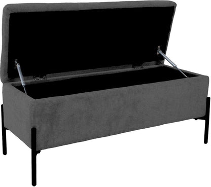 Bedroom Bench Woodstock | size: Length: 95cm, Width: 35cm, Height: 41cm | color: Gray | image: 2 | variant: 1000361