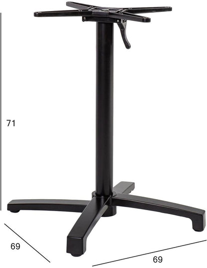 Central Table Leg Bistro | size: Height: 72cm, Diameter: 2cm | color: Black | image: 3 | variant: 1016813