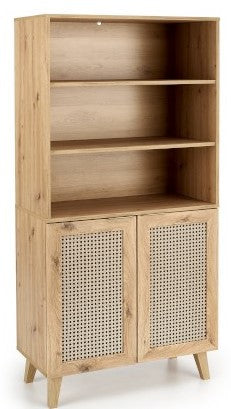 Closet Borneo | size: Width: 80cm, Height: 173cm, Depth: 40cm | color: Black/Oak | image: 1 | variant: 1012967