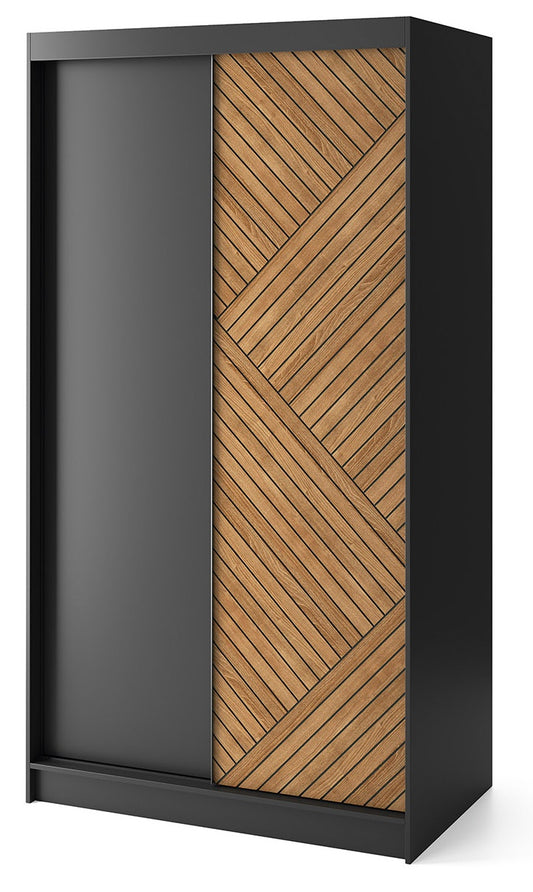 Closet East Bicester | size: Width: 220cm, Height: 60cm, Depth: 120cm | color: Black/Oak | image: 0 | variant: 1017699