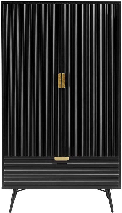 Closet East Vatican | size: Width: 100cm, Height: 175cm, Depth: 56cm | color: Black | image: 2 | variant: 1006361