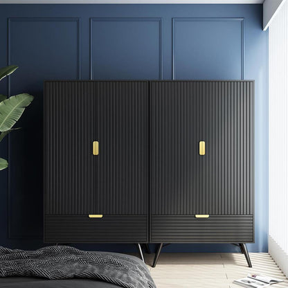 Closet East Vatican | size: Width: 100cm, Height: 175cm, Depth: 56cm | color: Black | image: 9 | variant: 1006361