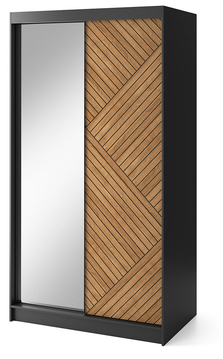 Closet Marrphy 2 1 | size: Width: 220cm, Height: 60cm, Depth: 120cm | color: Black/Oak | image: 0 | variant: 1017109