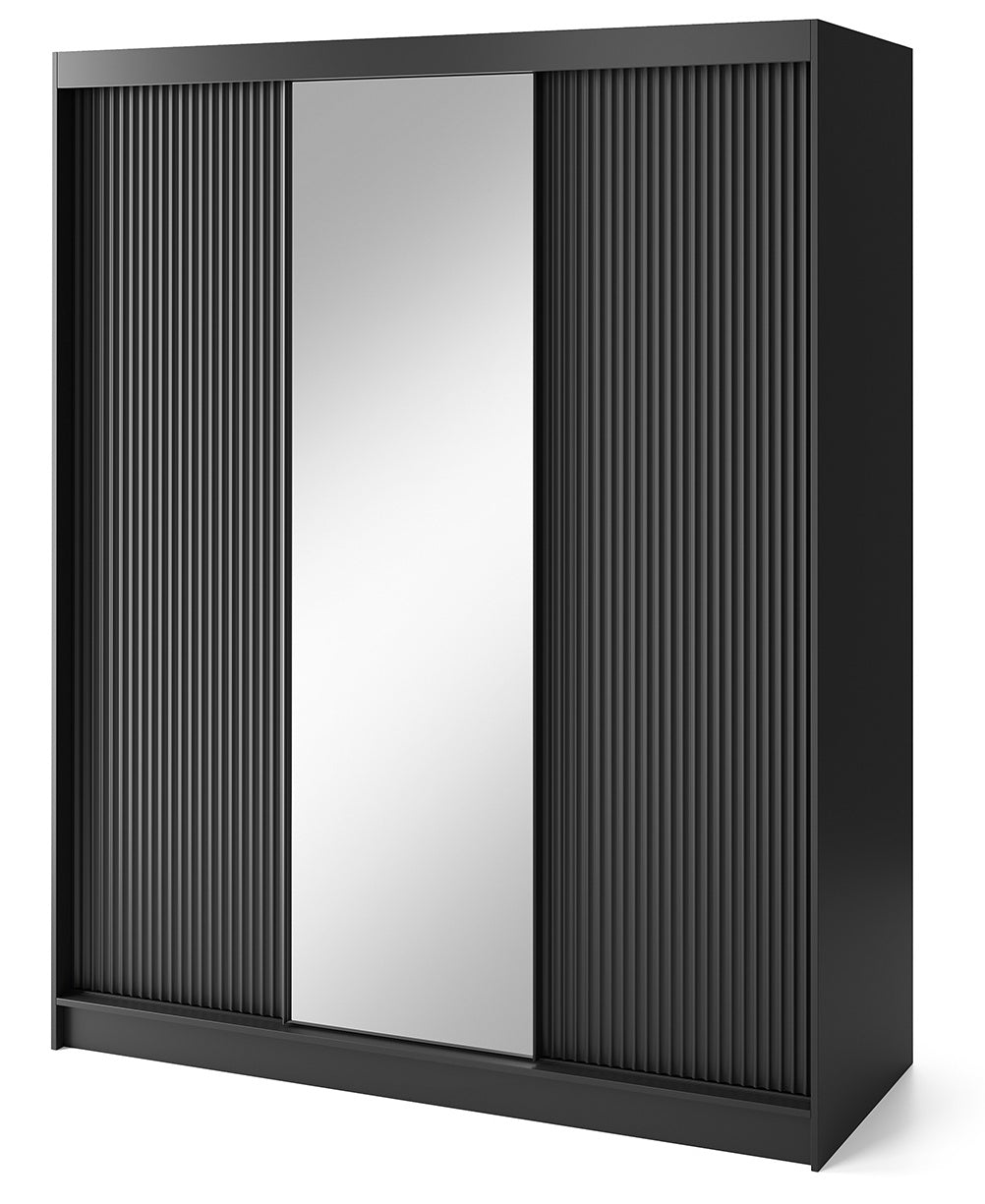 Closet Taranto 1 | size: Width: 220cm, Height: 60cm, Depth: 180cm | color: Black | image: 0 | variant: 1017694