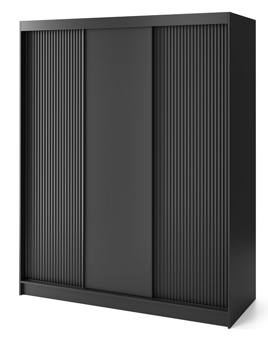 Closet Taranto | size: Width: 220cm, Height: 60cm, Depth: 180cm | color: Black | image: 0 | variant: 1017693