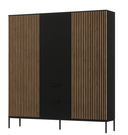 Closet West Welshpool | size: Width: 185cm, Height: 200cm, Depth: 60cm | color: Black | image: 0 | variant: 1017685